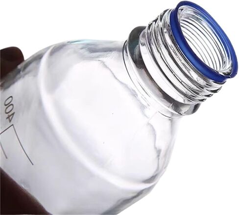 Pieces Capacity 100/250/500/1000ml Glass Reagent Bottle with Blue Screw Cap Medical Laboratory Glassware(100ml) in Saudi Arabia