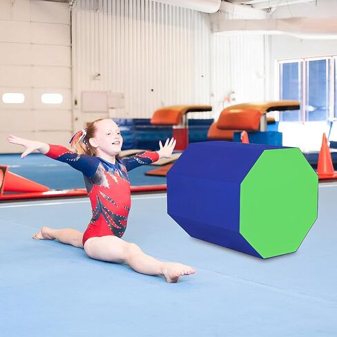 Octagon Gymnastics Mat Tumbling Mat 24.4"x 25.6" Skill Shape Backflip Trainer Gymnastics Equipment Octagon Mats Somersault Mats for Home Fitness Gym in Saudi Arabia
