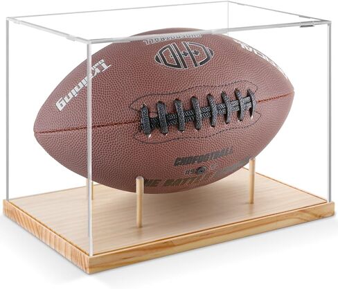 Football Display Case, Acrylic Display Case with Removable Stand, , UV Protected Display Case for Autographed Footballs, Sports Collectibles, Trophy, Action Figure and Models in Kuwait