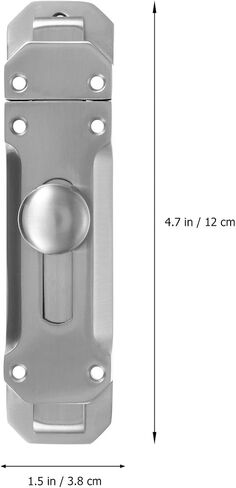 Slide Door Latches Silver Bolts for Premium Outdoor Alloy Screws Flush Duty Lock Barrel Bolt Mounted Home Hardwares with Indoor Heavy Garden Gate Polished Sliding Surface(Silverx3pcs,12X3.8CMx2pcs) in Kuwait