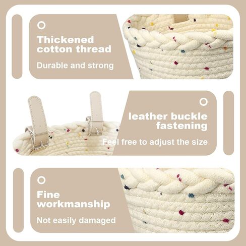 سلة سلة دراجة الأطفال سلة دراجة منسوجة للأولاد للبنات سلة مقود أمامي للدراجات البخارية ، وتوازن الدراجات سلة دراجة لطيفة مع بقع ملونة in Kuwait