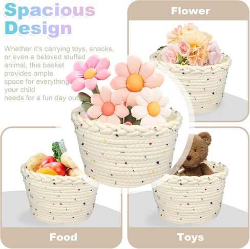 سلة سلة دراجة الأطفال سلة دراجة منسوجة للأولاد للبنات سلة مقود أمامي للدراجات البخارية ، وتوازن الدراجات سلة دراجة لطيفة مع بقع ملونة in Kuwait