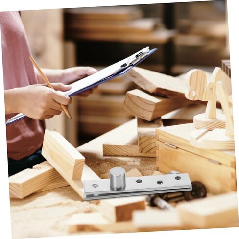 VALICLUD 360 Degree Rotatable Stainless Steel Pivot Hinge Set of 2 Concealing Hidden Door Hardware for Wood Doors Sturdy Central Pivot Hinge for Smooth Rotation in Kuwait