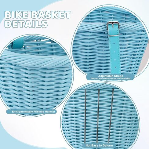 Zukka Bike Basket Kids سلة مقاومة للماء منسقًا يدويًا مع أحزمة جلدية قابلة للتعديل in Saudi Arabia