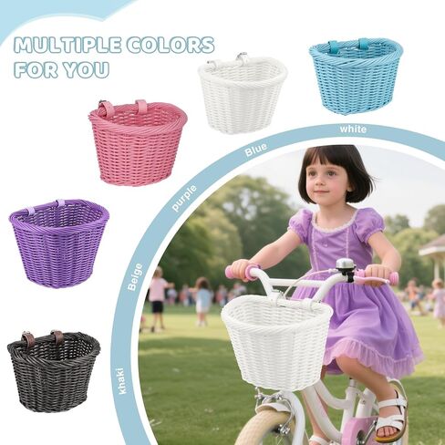 Zukka Bike Basket Kids سلة مقاومة للماء منسقًا يدويًا مع أحزمة جلدية قابلة للتعديل in Saudi Arabia