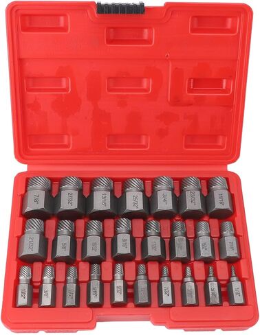مجموعة مستخرج من المسمار 25pcs ، رأس السداس متعددة الخطوط السوقية السهل خارج أداة التثبيت ، أداة مزيل المسمار الإمبراطوري للبراغي المجردة التالفة (اللون الأصلي) in Saudi Arabia