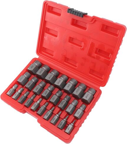 مجموعة مستخرج من المسمار 25pcs ، رأس السداس متعددة الخطوط السوقية السهل خارج أداة التثبيت ، أداة مزيل المسمار الإمبراطوري للبراغي المجردة التالفة (اللون الأصلي) in Saudi Arabia