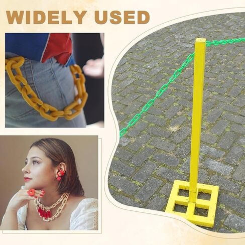 Patikil 25 قدم رابط سلسلة البلاستيك ، سلسلة حاجز الأمان 0.8x1.4 بوصة مشبك خفيفة الوزن مضاد للماء تحكم في خط قائمة الانتظار الحفلات الموسيقية مواقف السيارات DIY بوابة السياج الفضي ، نغمة فضية in Saudi Arabia