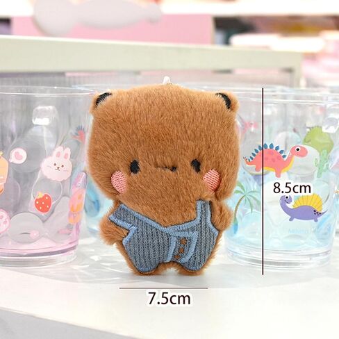 2 Pcs Bubu and Dudu Bears Magnetic Stuffed Animals with Chains Decorations, Cute Cartoon Figurine Keychain Decor for Backpacks, Desks, Home in Kuwait