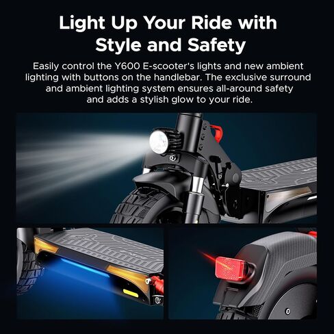 ENGWE Y600 830W Electric Scooter for Adult, 48V 18AH Folding Kick Scooters Up to 28Mph & 43.5Miles Range,10" Tire E-Scooter with Triple Suspension &Turn Signals for Commuter Outdoor in Saudi Arabia