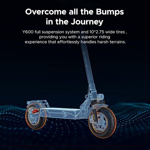 ENGWE Y600 830W Electric Scooter for Adult, 48V 18AH Folding Kick Scooters Up to 28Mph & 43.5Miles Range,10" Tire E-Scooter with Triple Suspension &Turn Signals for Commuter Outdoor in Saudi Arabia
