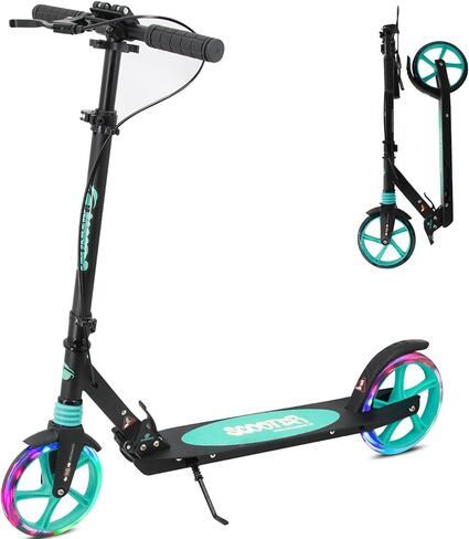 سكوتر للأطفال الذين تتراوح أعمارهم بين 8 سنوات من المراهقين والبالغين ، سكوتر ركلة خفيف الوزن مع ارتفاع حزام قابل للتعديل مع فرملة اليد الأمامية والفرامل الخلفية ، عجلات فلاش بو كبيرة قوية in Kuwait