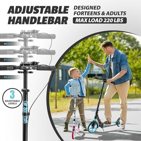 سكوتر للأطفال الذين تتراوح أعمارهم بين 8 سنوات من المراهقين والبالغين ، سكوتر ركلة خفيف الوزن مع ارتفاع حزام قابل للتعديل مع فرملة اليد الأمامية والفرامل الخلفية ، عجلات فلاش بو كبيرة قوية in Kuwait