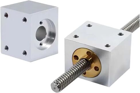 Linear Motion Ball Screw Precision Part Nut Housing Bracket 8mm T8 Screw Nut Conversion Seat T8 Trapezoidal Nuts Lead Screw Housing Mounting Bracket(Black T8 nut seat) in Saudi Arabia