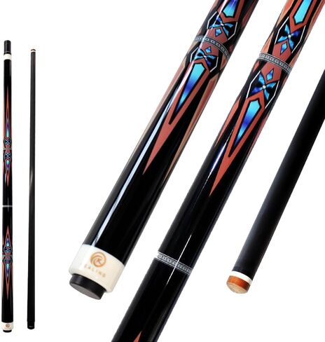 Billiard Cue 58" 19-21oz 1/2 Joint Carbon Fiber Pool Cue Stick 14mm Break Cube in Saudi Arabia