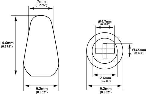 Banworks 3 Way Guitar Switch Cap 5 Way Guitar Switch Tip for Fender/Squier Strat ST Tele Electric Guitars Pack of 2 JT/DWQM-05 Cream in Saudi Arabia