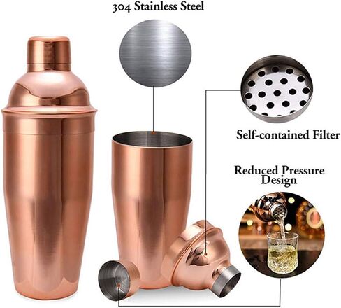 Multipurpose Stainless Steel Drink Mixer for Cocktails Juices Beverage Shaker Commercial Grade Bartending Equipment Stainless Steel Cocktail Shaker in Saudi Arabia