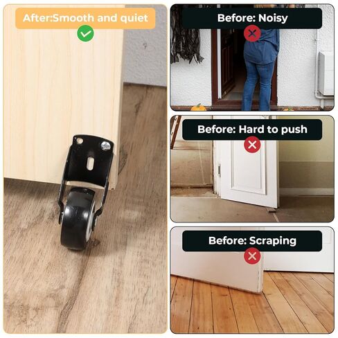 4PCS 2" Gate Wheels, Anti-Friction Gate Caster, Vertical Mount Door Bottom Support Wheels, Suitable for Garden, Gates, Fence, Table, Sofa, Furniture in Kuwait