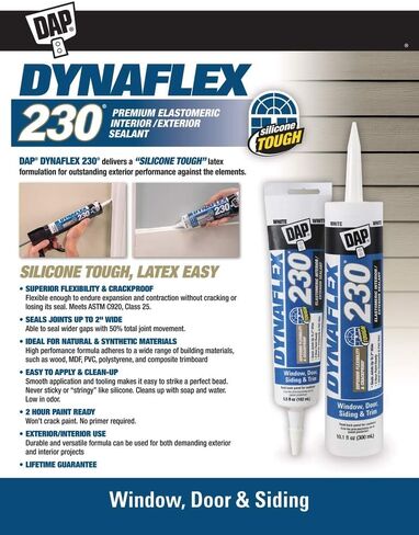 DAP Dynaflex 230 Premium Elastomeric Sealant, Gray, 10.1 Oz, 12 Pack (7079818286) in Saudi Arabia