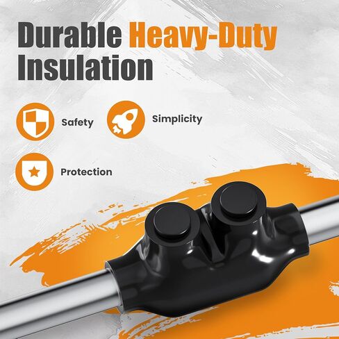 Insulated Multi-Tap Connector, QMS-S2-2, 5 Pack, UL Certified, 6061-T6 Aluminum Body, for Copper & Aluminum Conductors, -10°C to 90°C, 2500Vac Withstand in Saudi Arabia