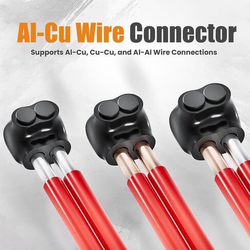 Insulated Multi-Tap Connector, QMS-S2-2, 5 Pack, UL Certified, 6061-T6 Aluminum Body, for Copper & Aluminum Conductors, -10°C to 90°C, 2500Vac Withstand in Saudi Arabia