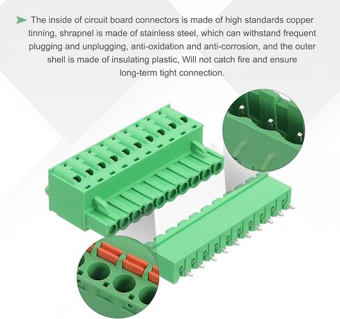 Meccanixity 2 مجموعة 22-Pin 5.08mm/0.2 "Pitch PCB Mount Mount Terminal Block Conclator in Saudi Arabia