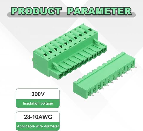 Meccanixity 2 مجموعة 22-Pin 5.08mm/0.2 "Pitch PCB Mount Mount Terminal Block Conclator in Saudi Arabia