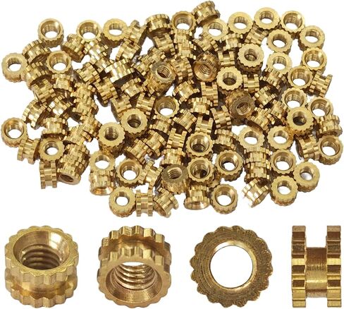 30pcs 3D طباعة المكسرات النحاسية ، M8 × 8 مم H × 10 مم من المكسرات النحاسية النحاسية ، المكسرات التضمين على ملولبة للطباعة قذيفة بلاستيكية طابعة ثلاثية الأبعاد in Saudi Arabia