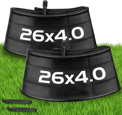 2 حزمة 26x4 أنبوب دراجة الإطارات الدهون مع صمام شريدر 32 ملم ، أنبوب بوتيل المطاط 26x4 متميز مع 2 رافعات الإطارات متوافقة مع 26x3.5 26 × 4.0 ، 26x4 أنبوب الدراجة للجبال/هـ. in Saudi Arabia
