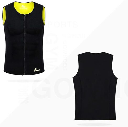 Waist Trainer Sweat Vest for Men,Hot Neoprene Sauna Tank Top Vest with Zipper,Gym Workout Suit in Saudi Arabia