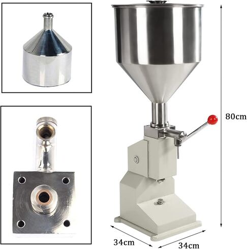 Manual Paste Liquid Filling Machine 5-50ml/10-100ml Bottle Filler Adjustable Bottle Filling Machine Filler A03,10-100ML in Saudi Arabia