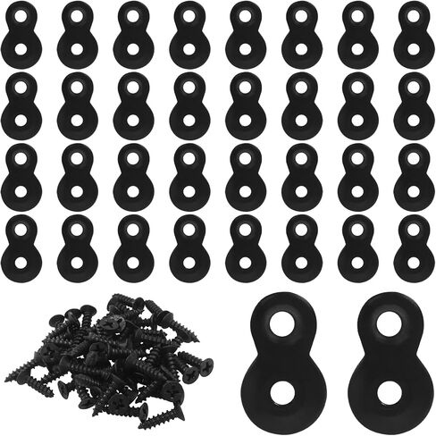 30 Pack Heavy Duty Figure 8 Fastener Clips, Solid Steel Fasteners Screws Heavy Duty Clips, Durable Table Top Connector for Desk Assembly/DIY Enthusiasts/Home(Silver) in Kuwait