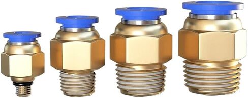 20PCS Pneumatic Air Connector Fitting PC 4mm 6mm 8mm Thread 1/8" 1/4 3/8 1/2 Straight Hose Fittings Pipe Quick Connectors(PC6-M5) in Saudi Arabia