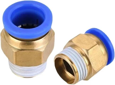 20PCS Pneumatic Air Connector Fitting PC 4mm 6mm 8mm Thread 1/8" 1/4 3/8 1/2 Straight Hose Fittings Pipe Quick Connectors(PC6-M5) in Saudi Arabia