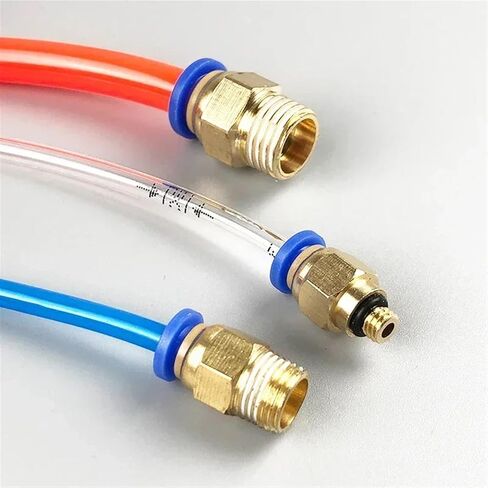 20PCS Pneumatic Air Connector Fitting PC 4mm 6mm 8mm Thread 1/8" 1/4 3/8 1/2 Straight Hose Fittings Pipe Quick Connectors(PC6-M5) in Saudi Arabia