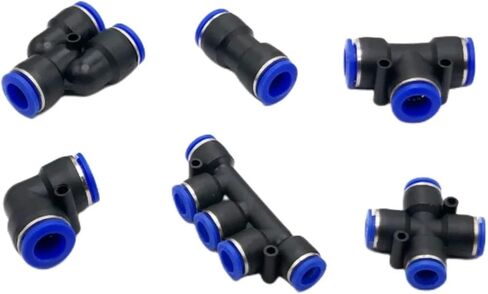 1PCS Pneumatic Fitting Pipe Connector Tube Air Quick Fittings Water Push In Hose Couping 4mm 6mm 8 10 12 14 16mm PU PY PK PM PZA HVFF(PASA,6mm) in Saudi Arabia