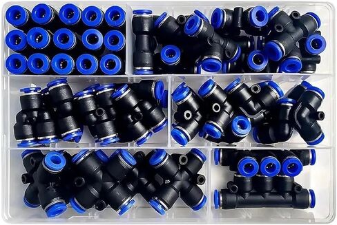 51 PCS PU-6/PE-6/PZA-6/PY-6/PV-6/PG-6/PK-6 الموصلات الهوائية القطر الخارجي 6 مم من هواء أنبوب الخرطوم in Saudi Arabia