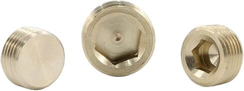 2PCS PNEUMATIC BRASS OFFTINAL TOUN CLOP CLOP CAP COPPER COPPER COPPER CAP 1/8 1/4 3/8 1/2 3/4 G1 (الحجم: 1-8) in Saudi Arabia
