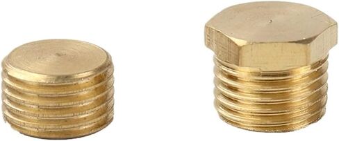 2PCS PNEUMATIC BRASS OFFTINAL TOUN CLOP CLOP CAP COPPER COPPER COPPER CAP 1/8 1/4 3/8 1/2 3/4 G1 (الحجم: 1-8) in Saudi Arabia