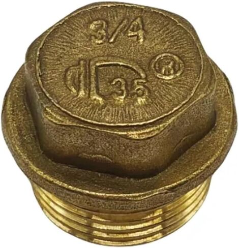 1PCS أنبوب النحاس السداسي سداسي رأس النحاس القابس المناسب 1/8 "1/4" 3/8 "1/2" 3/4 "محول موصل توصيل الخيط الإناث من الذكور (الحجم: الذكور-فلانغ ، اللون: 1/4") in Saudi Arabia