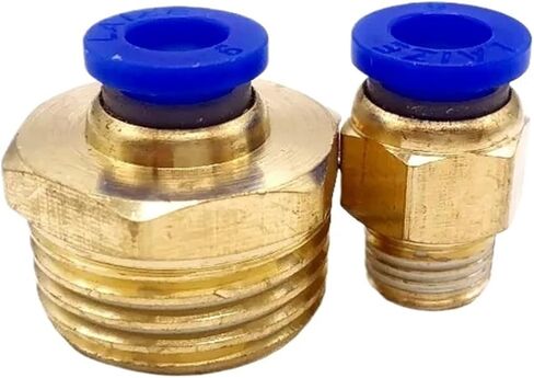 1PCS Male Thread 1/8 '' 1/4 '' 3/8 '' 1/2 '' إلى Tube 4 6 8 10 12mm push strale in putting peush pneumatic to connect (الحجم: 8 مم ، اللون: 1/8 "") in Kuwait