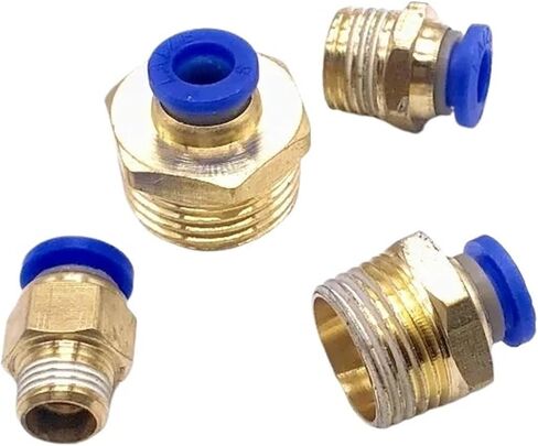 1PCS Male Thread 1/8 '' 1/4 '' 3/8 '' 1/2 '' إلى Tube 4 6 8 10 12mm push strale in putting peush pneumatic to connect (الحجم: 8 مم ، اللون: 1/8 "") in Kuwait