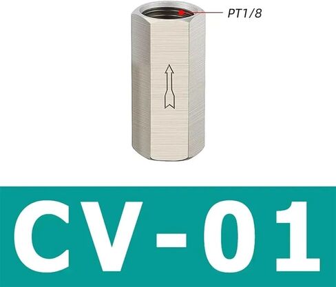 فحص صمام الفحص الهوائي أنبوب مستقيم على شكل حرف L SPU SPV SPM-4 6 8 10 12 موصل توصيل أنابيب الهواء السريع ضاغط الهواء (اللون: SPM-4) in Saudi Arabia