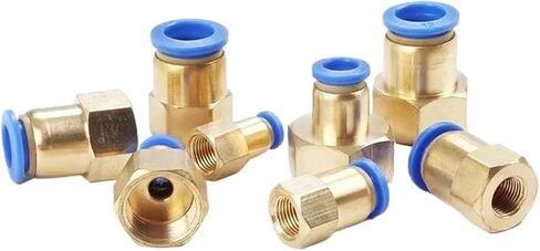 10pcs PCF Type Air Hose Rapidities Pipe Quick Release Brass Pneumatic Fitting 1/4 M5 Pneumatic Connector(Color:PCF12-01) in Saudi Arabia