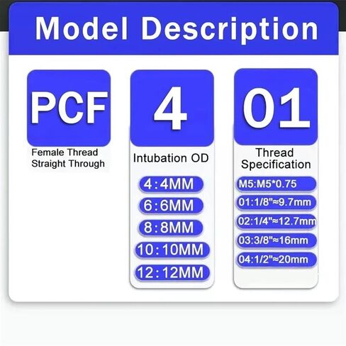 10pcs PCF Type Air Hose Rapidities Pipe Quick Release Brass Pneumatic Fitting 1/4 M5 Pneumatic Connector(Color:PCF12-01) in Saudi Arabia