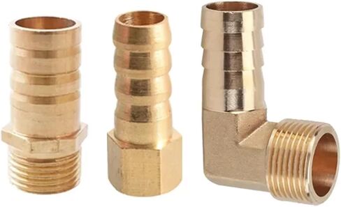 Pagoda Connector 6 8 10 12 14mm Hose Barb Connector, BSPT Hose Tail Thread 1/8 1/4 3/8 1/2 Brass Water Pipe Fittings(Size:Barb 16mm-3I4,Color:PCF) in Saudi Arabia