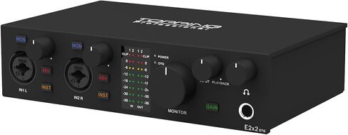 تتصدر واجهة الصوت E2X2 OTG USB-Preamp فائقة الخطي و AMP للسماعات القوية ، الإخراج البصري ، دفق الهاتف المحمول المزدوج ، الصف الصفر ، تسجيل 192 كيلو هرتز/24bit ، الكمبيوتر/الأجهزة المحمولة المتوافقة (أسود) in Kuwait