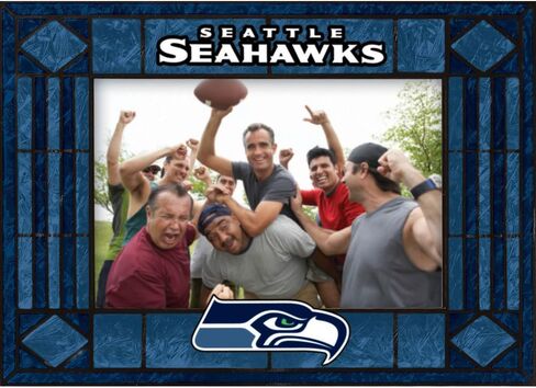 Seattle Seahawks Art Glass Horizontal Frame in Saudi Arabia