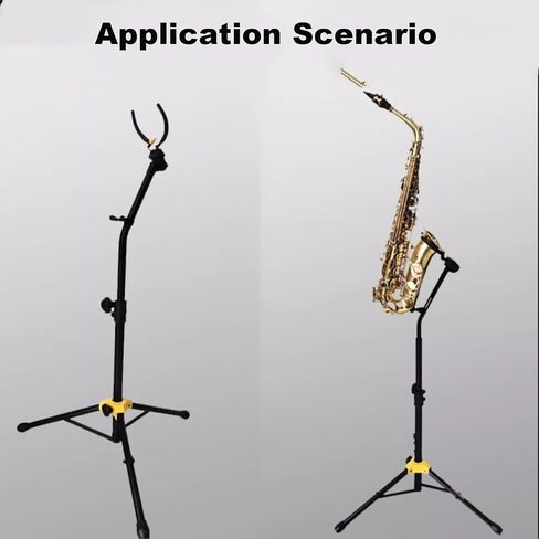 Saxophone Stand,Iron Foldable Floor Shelf,Adjustable Height Tripod,Suitable for Alto/Tenor Saxophone,Easy to Assemble in Saudi Arabia