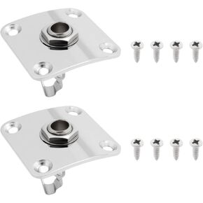 2PCS 1/4 إخراج لوحة مقبس الدخل جاك Socke 35x25x10mm 6.35mm متوافق مع Les Paul ، الذهب in Saudi Arabia